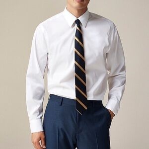 J. Crew Slim White Dress Bowery Shirt